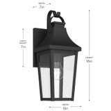 Kichler - 59193BKT - One Light Outdoor Wall Mount - Cleary - Textured Black