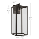 Kichler - 59114OZDS - One Light Outdoor Wall Mount - Branner - Olde Bronze