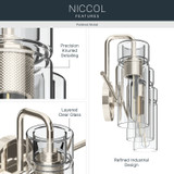 Kichler - 55252PN - Three Light Bath - Niccol - Polished Nickel