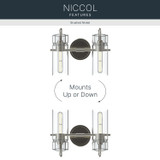 Kichler - 55251NI - Two Light Bath - Niccol - Brushed Nickel