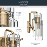 Kichler - 55251CPZ - Two Light Bath - Niccol - Champagne Bronze
