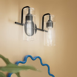 Kichler - 55251BK - Two Light Bath - Niccol - Black