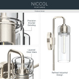 Kichler - 55250PN - One Light Wall Sconce - Niccol - Polished Nickel