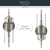 Kichler - 55250PN - One Light Wall Sconce - Niccol - Polished Nickel