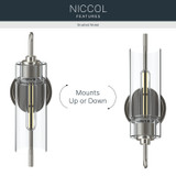 Kichler - 55250NI - One Light Wall Sconce - Niccol - Brushed Nickel