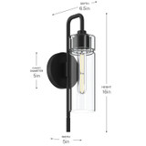 Kichler - 55250BK - One Light Wall Sconce - Niccol - Black