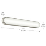 Kichler - 55248NILED - LED Bath Bar - Daines - Brushed Nickel