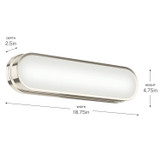 Kichler - 55246PNLED - LED Bath Bar - Daines - Polished Nickel