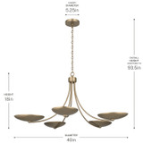 Kichler - 52856CPZ - Five Light Chandelier - Palmela - Champagne Bronze