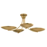 Kichler - 52854LBR - Four Light Chandelier/Semi Flush - Palmela - Lacquered Brass
