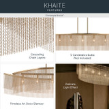 Kichler - 52825CPZ - Five Light Linear Chandelier - Khaite - Champagne Bronze