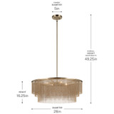 Kichler - 52823CPZ - Four Light Chandelier - Khaite - Champagne Bronze