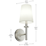 Kichler - 52808NI - One Light Wall Sconce - Kleine - Brushed Nickel