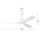 Kichler - 300054-MWH - 54" Ceiling Fan - Volos II - Matte White