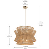 Kichler - 52735CPZ - Four Light Pendant - Ophira - Champagne Bronze
