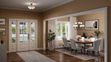 Kichler - 43641BK - Two Light Pendant/Semi Flush - Jolie - Black