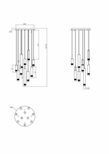 Eurofase - 50130-016 - LED Chandelier - Cambre - Matte Black