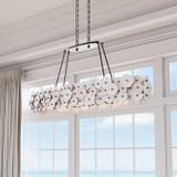 Metropolitan - N1526-860 - Four Light Linear Chandelier - Ravelin - Dark Bronze