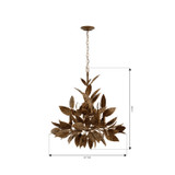 Metropolitan - N3526-736 - Six Light Chandelier - Seraphine - Weathered Gold
