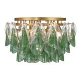 Metropolitan - N3476-G-732 - Six Light Flush Mount - Verla Crest - Legacy Brass