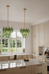 Metropolitan - N3475-G-732 - Five Light Pendant - Verla Crest - Legacy Brass
