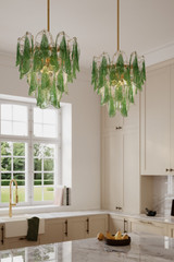 Metropolitan - N3475-G-732 - Five Light Pendant - Verla Crest - Legacy Brass