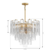 Metropolitan - N3148-732 - Nine Light Pendant - Torvento - Legacy Brass