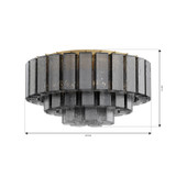 Metropolitan - N3145-GS-732 - Seven Light Flush Mount - Torvento - Legacy Brass
