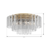 Metropolitan - N3145-732 - Seven Light Flush Mount - Torvento - Legacy Brass