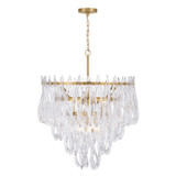Metropolitan - N3128-732 - Ten Light Pendant - Glassara - Legacy Brass