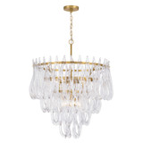 Metropolitan - N3128-732 - Ten Light Pendant - Glassara - Legacy Brass