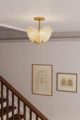 Metropolitan - N2214-A-732 - Five Light Semi-Flush Mount - Orchid - Legacy Brass