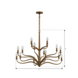 Metropolitan - N3319-891 - 16 Light Chandelier - Dorianne - Textured Dusken Brass