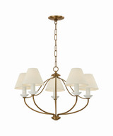 Mitzi - H1197805-PBR - Five Light Chandelier - Brinlea - Patina Brass