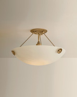 Mitzi - H1185601-PBR - One Light Semi Flush Mount - Vivienne - Patina Brass