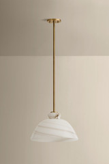 Mitzi - H1183701L-PBR - One Light Pendant - Dessi - Patina Brass
