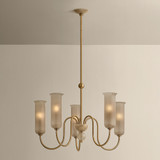 Mitzi - H1165805-PBR - Five Light Chandelier - Alessandra - Patina Brass