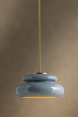 Mitzi - H1145701-AGB/CCC - One Light Pendant - Pia - Aged Brass