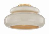 Mitzi - H1145501-AGB/CBR - One Light Semi Flush Mount - Pia - Aged Brass