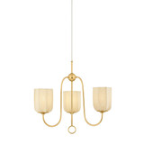 Mitzi - H1094803-AGB - Three Light Chandelier - Samantha - Aged Brass