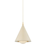 Mitzi - H1085701A-AGB/TBQ - One Light Pendant - Jolene - Aged Brass