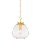 Mitzi - H997701S-AGB - One Light Pendant - Della - Aged Brass