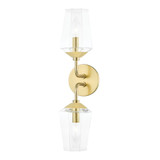 Mitzi - H420302-AGB - Two Light Bath and Vanity - Kayla - Aged Brass