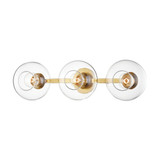 Mitzi - H270103-AGB - Three Light Wall Sconce - Margot - Aged Brass