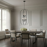 Generation Lighting - GLC1329MBK - Nine Light Chandelier - Loretto - Midnight Black