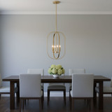 Generation Lighting - GLC1304SB - Four Light Chandelier - Loretto - Satin Brass