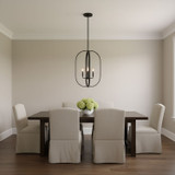 Generation Lighting - GLC1304MBK - Four Light Chandelier - Loretto - Midnight Black