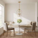Generation Lighting - GLC1283SB - Three Light Chandelier - Kennan - Satin Brass