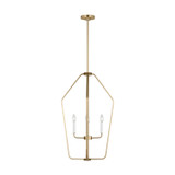 Generation Lighting - GLC1274SB - Four Light Chandelier - Kennan - Satin Brass