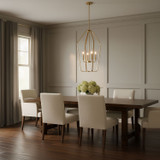 Generation Lighting - GLC1274SB - Four Light Chandelier - Kennan - Satin Brass